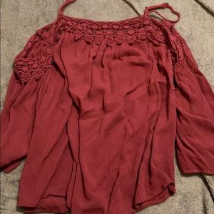 mauve blouse